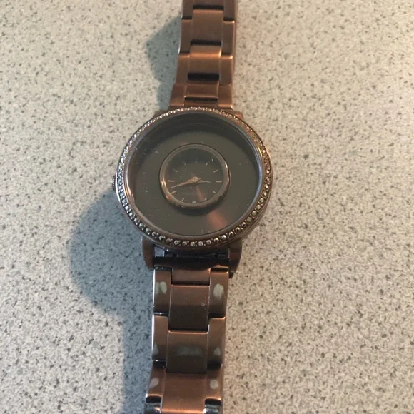 Origami Owl Chocolate Signature Locket Watch w/Swarovski Crystals Origami Owl Chocolate Signature Locket Watch w/Swarovski  main image 2